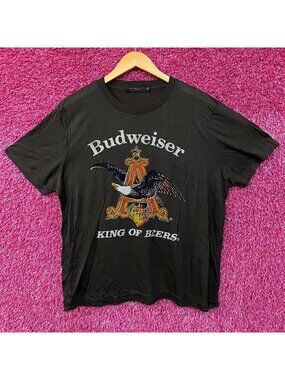 Budweiser King Of Beer American Bald Eagle Logo T-Shirt XL